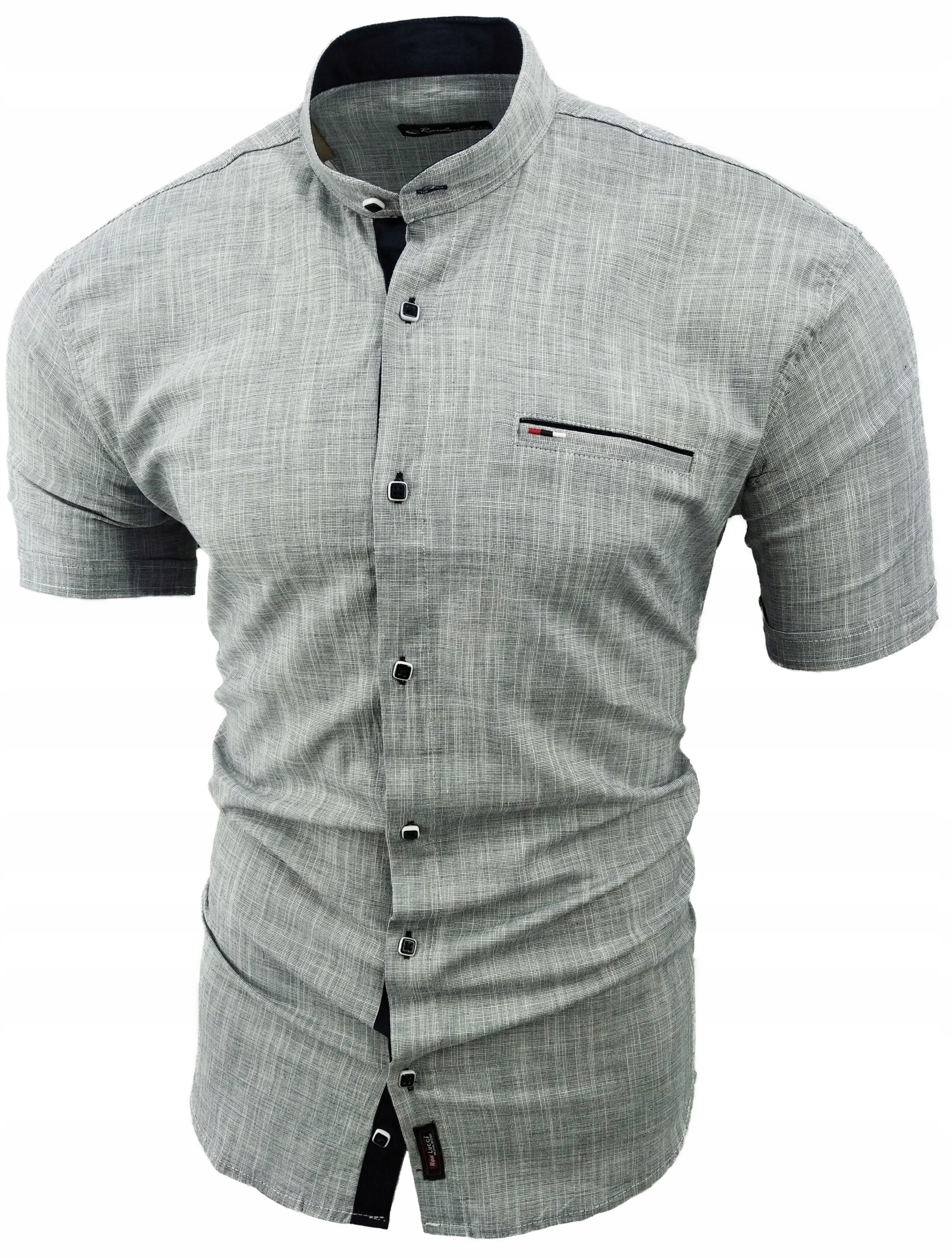 KOSZULA MĘSKA SZARA KRÓTKI RĘKAW SIGN STÓJKA XL 43/44 Model KOSZULA ZE STÓJKĄ