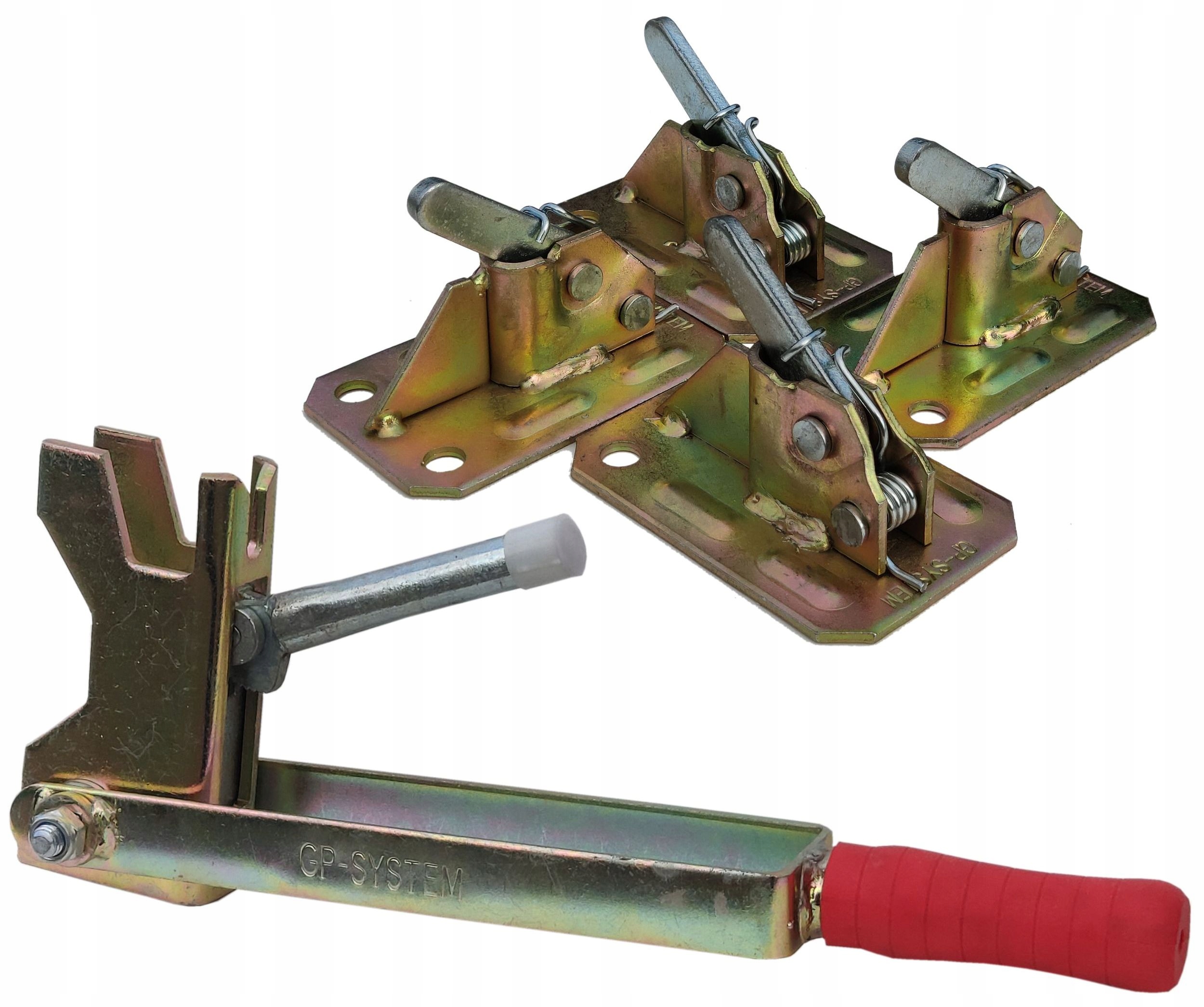 Zestaw 50 + klucz zaciski spinki szalunkowe żabki