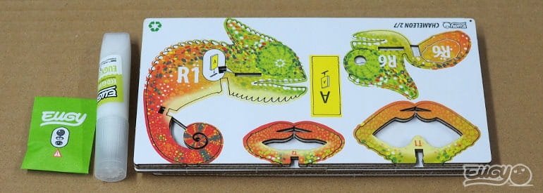 EUGY Eko układanka puzzle 3D KAMELEON Kolekcja Eko