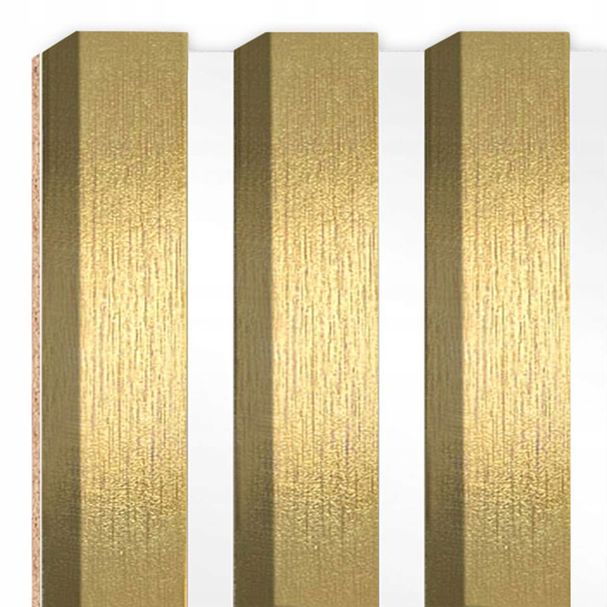 Lamele koloru Złotego na białej płycie HDF Kod producenta LAMEO_HB114