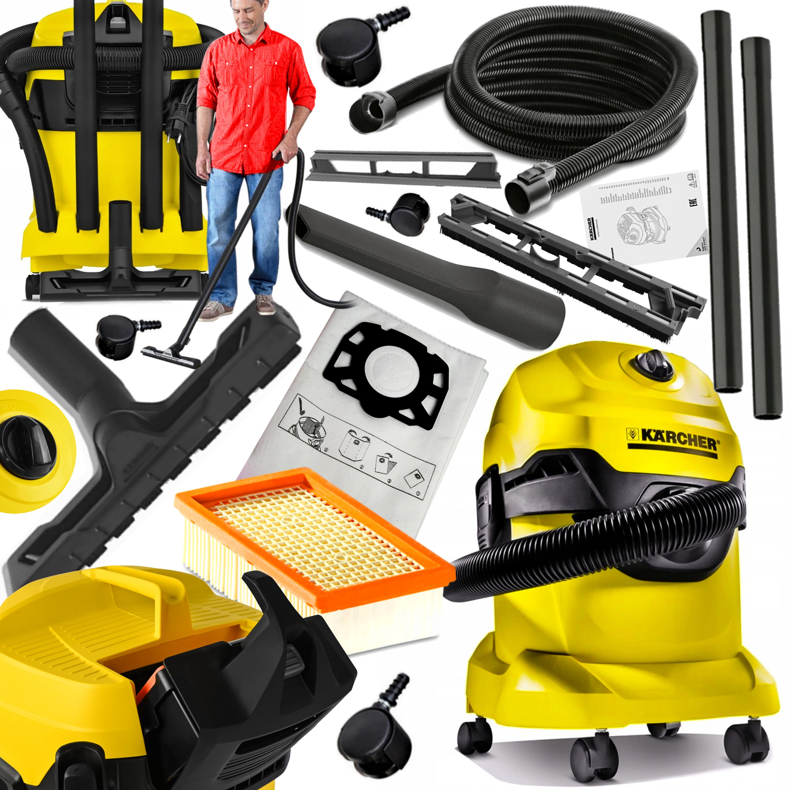 

Odkurzacz Przemysłowy Bezworkowy Karcher WD4 1600W