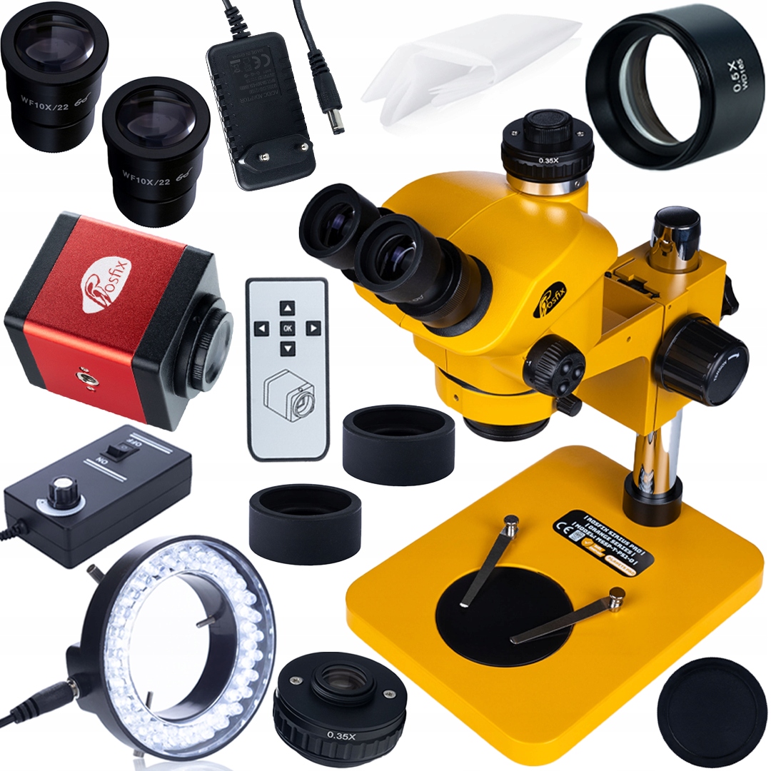 Mikroskop Sirius Trinokularový 7-50x Fullhd Hdmi Čočka Led Kamera Pro