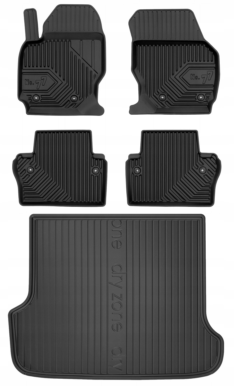 Set 77 Gumové rohože a rohože Volvo XC70 2 od roku 2007-2016