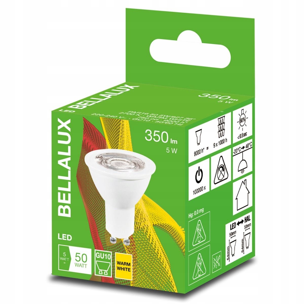 

Bellalux Żarówka Led GU10 5W 50W 350lm 2700K