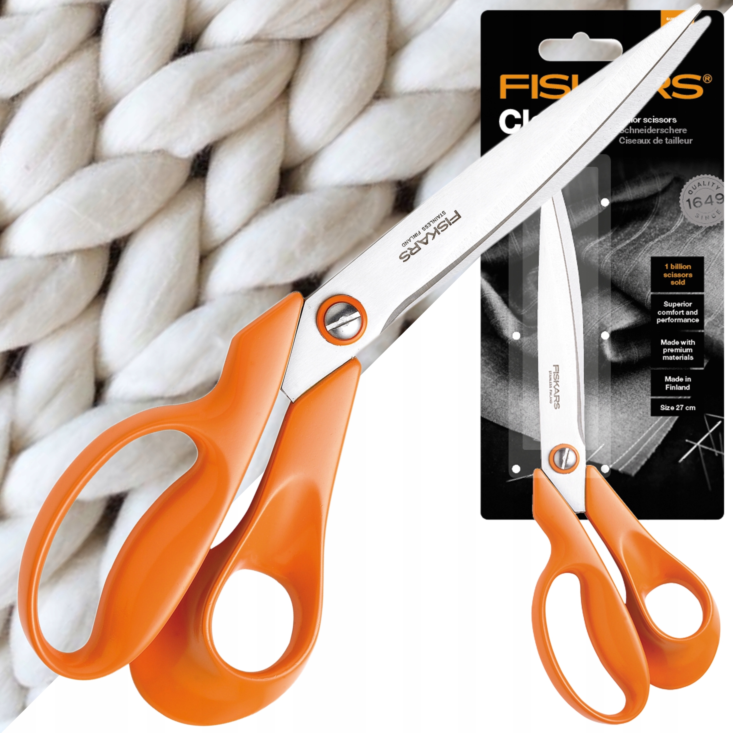 Nůžky Fiskars Klasické Krejčovské Na Textil Univerzální Nůžky 27 CM 9843