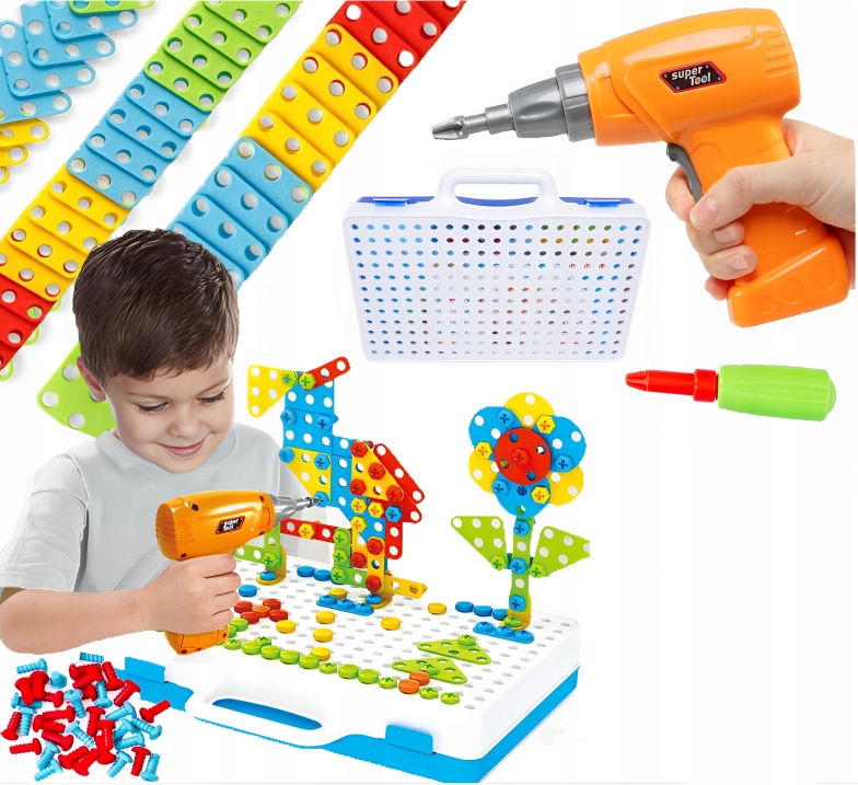 

Zestaw kreatywnych puzzli z wiertarką Master Kid