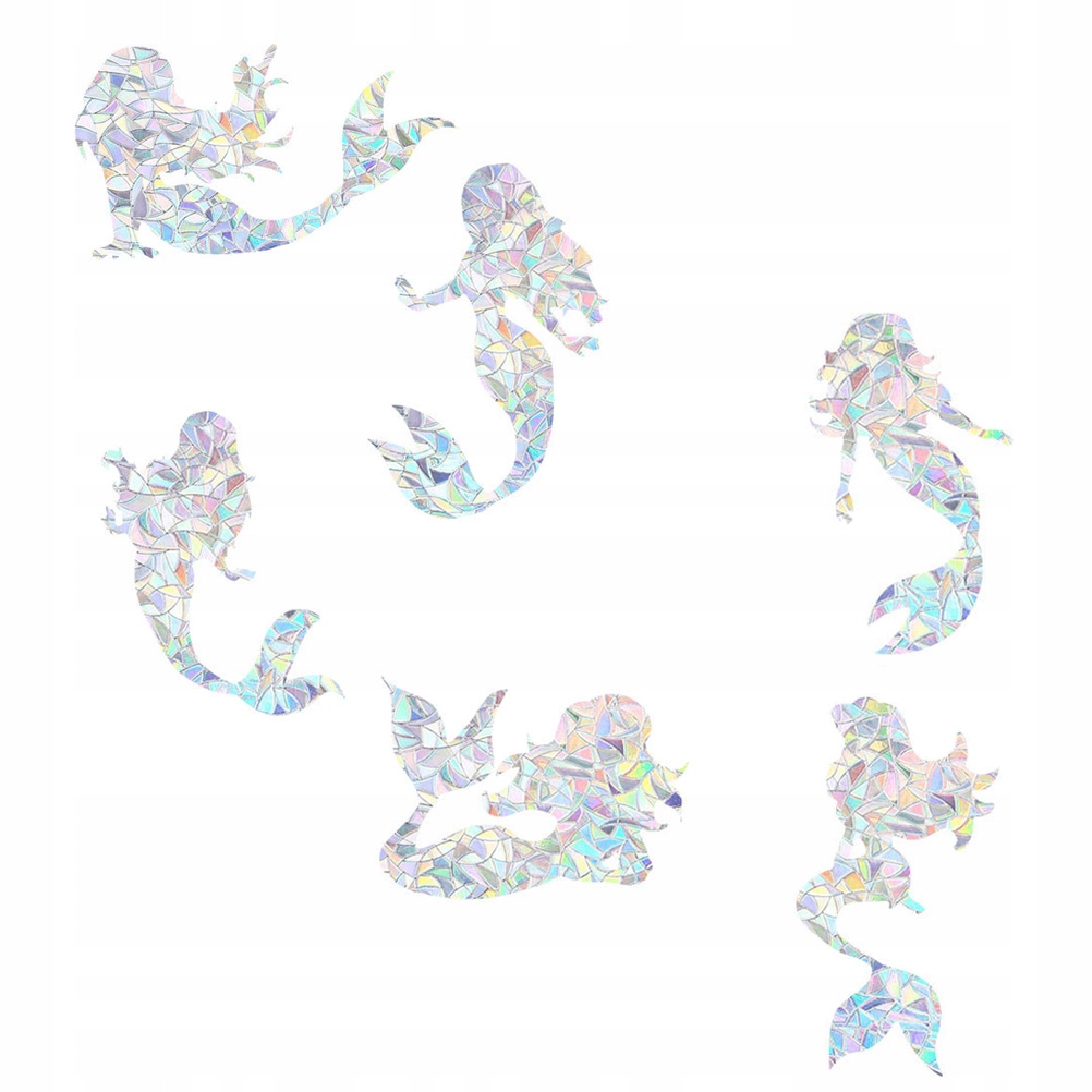 NAKLEJKI NA OKNO TĘCZOWE NAKLEJKI 6 SZT