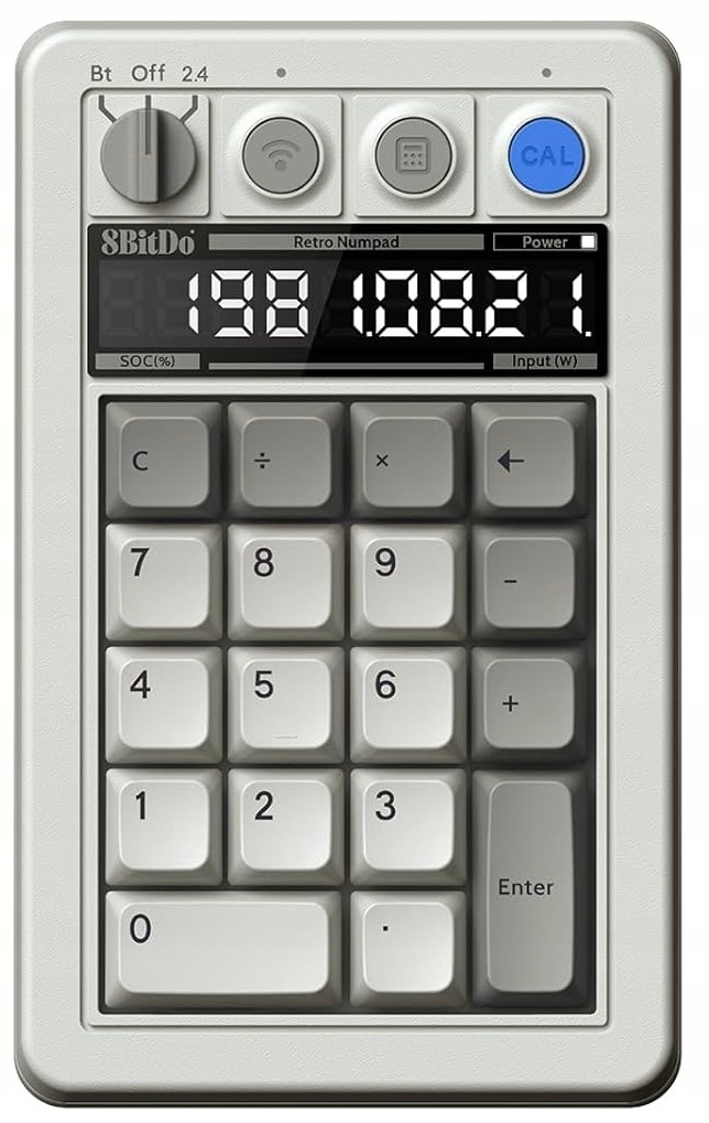 Bezdrátová numerická klávesnice Retro 18 Numpad kalkulačka 8BitDo