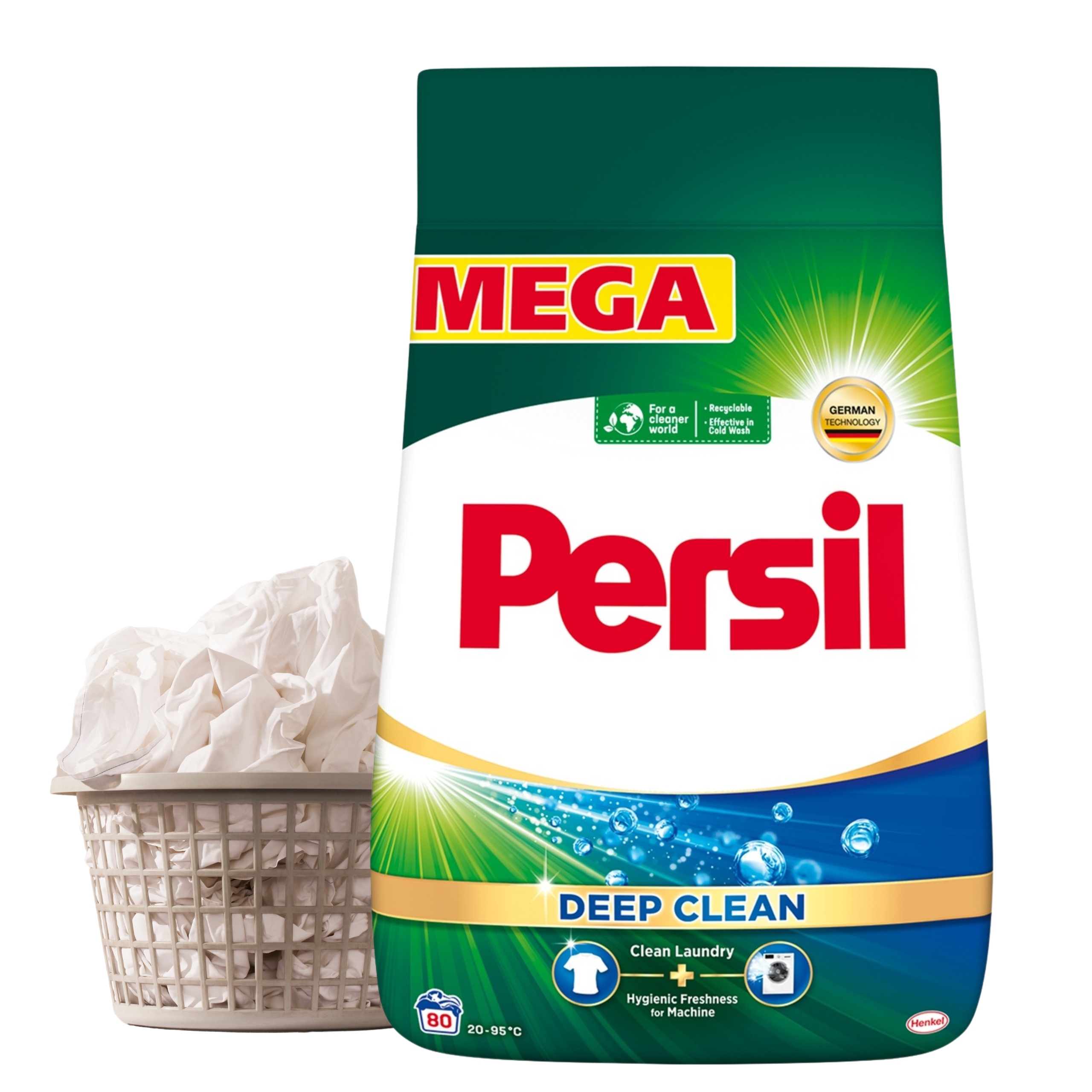 Levně Persil Prášek na bílé prádlo 80 Praní Bílé Tkaniny Odstraňuje Skvrny