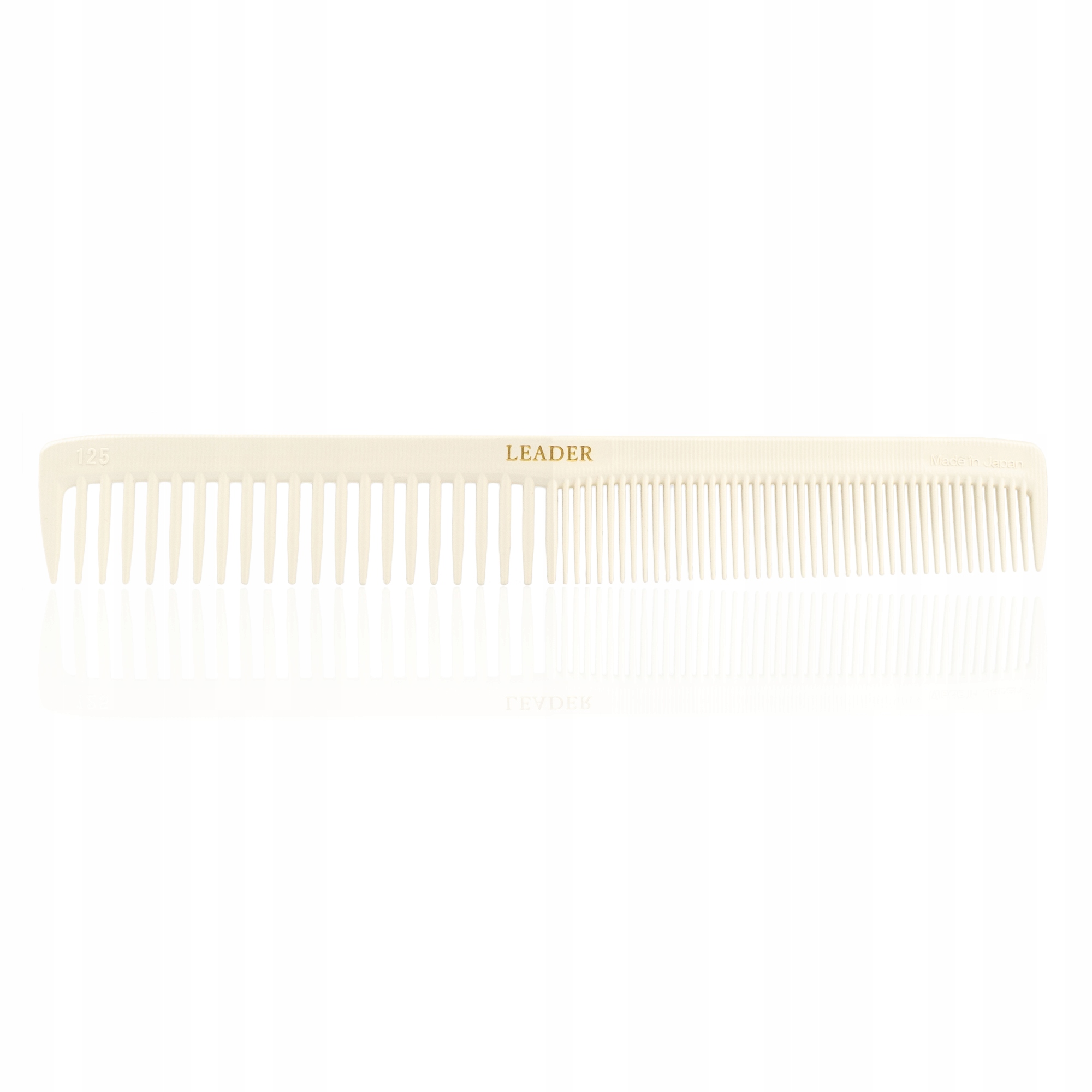 Kadeřnický hřeben Leader Comb Ultem Sp model 121 White (Bílý)