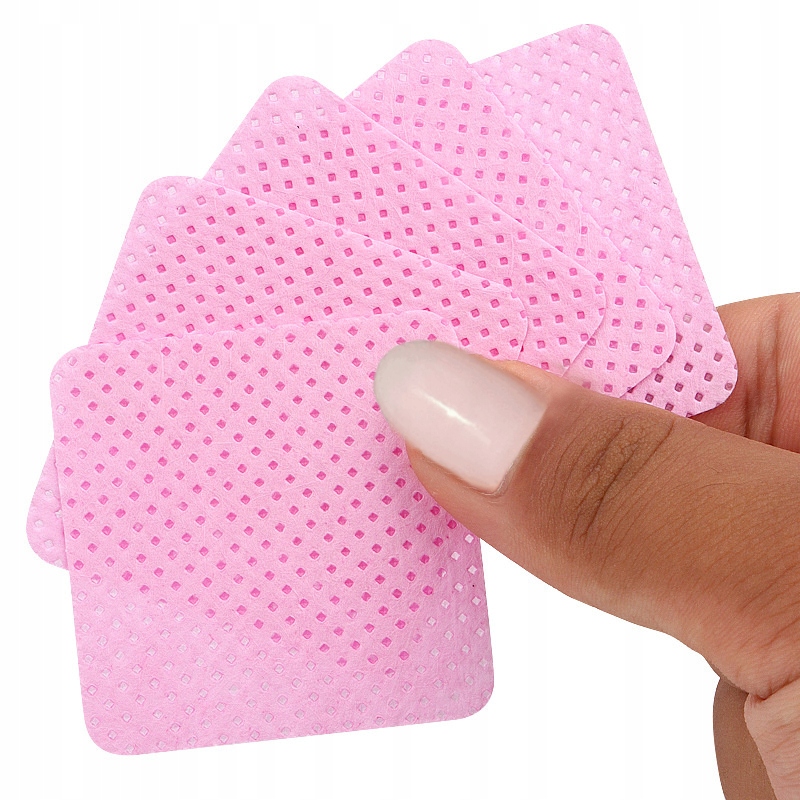 Waciki bezpyłowe perforowane pudełko 200szt różowe Marka inna marka