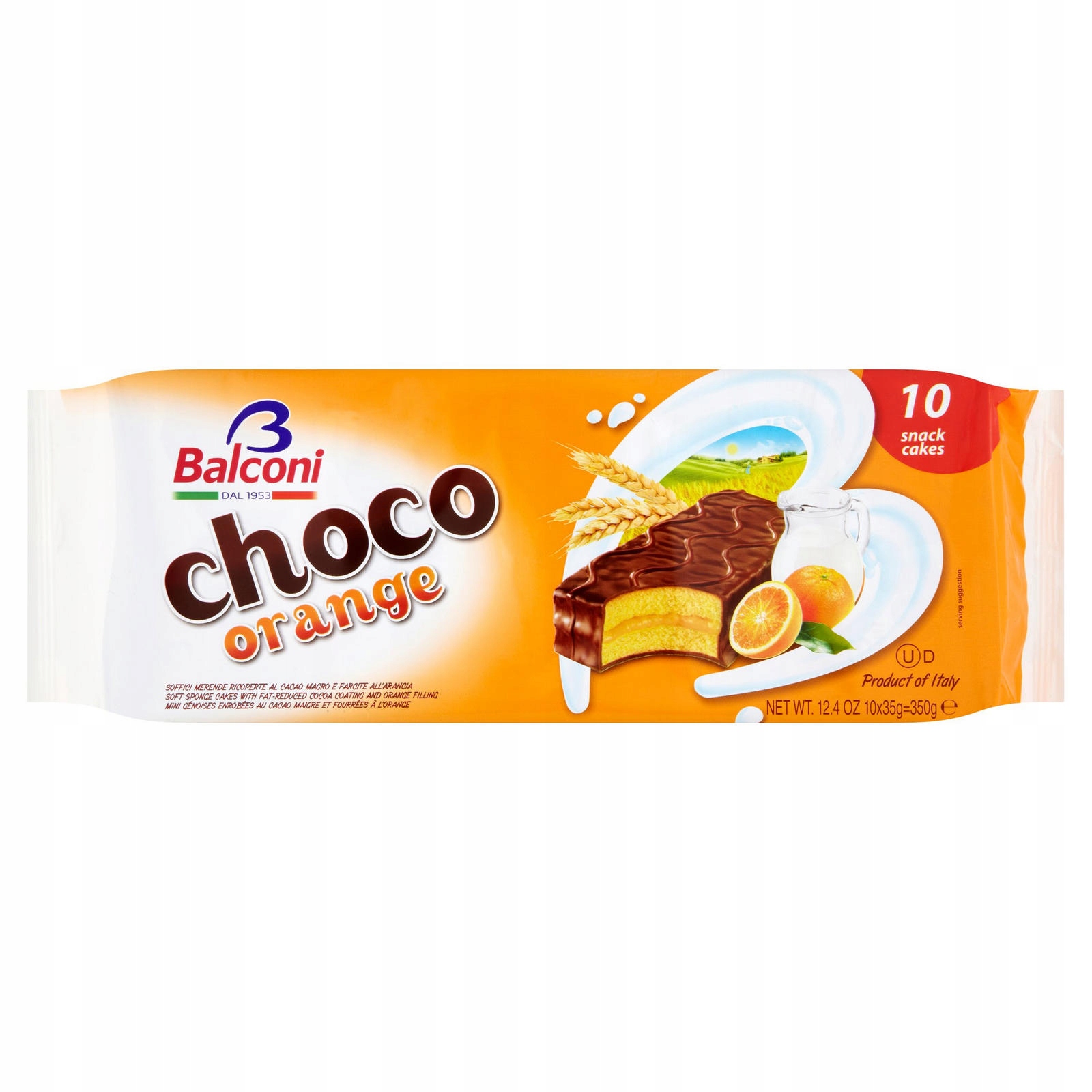 Levně 4 x dortíky s pomerančovou náplní 350 g 10 Ks Balconi