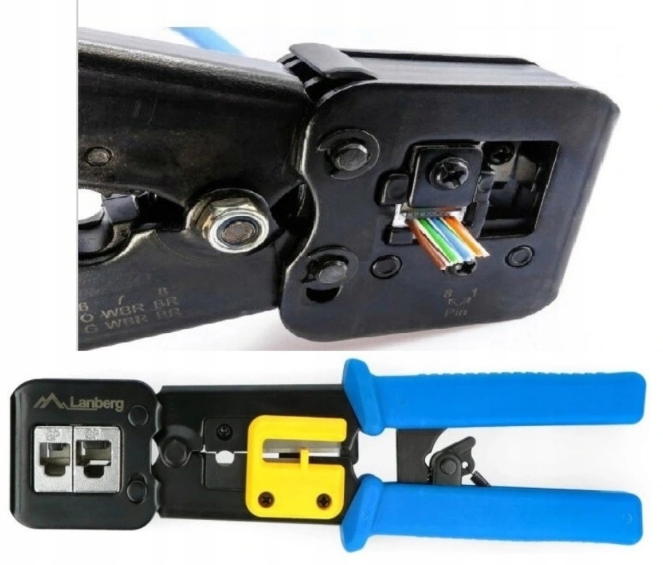 

Zaciskarka Wtyków Przelotowych RJ45 RJ12 RJ11 Lan