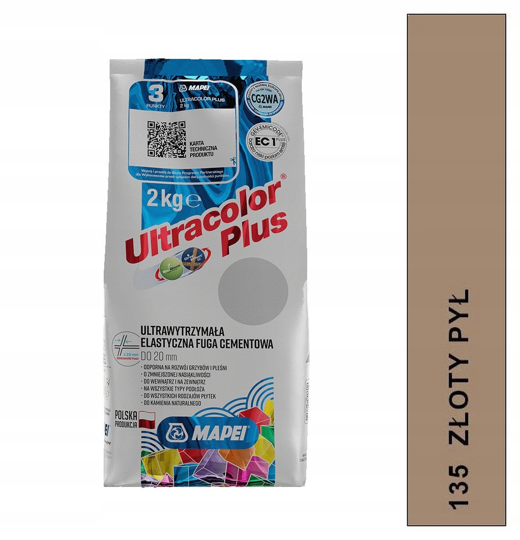 MAPEI FUGA Ultracolor 135 złoty pył 2kg FV