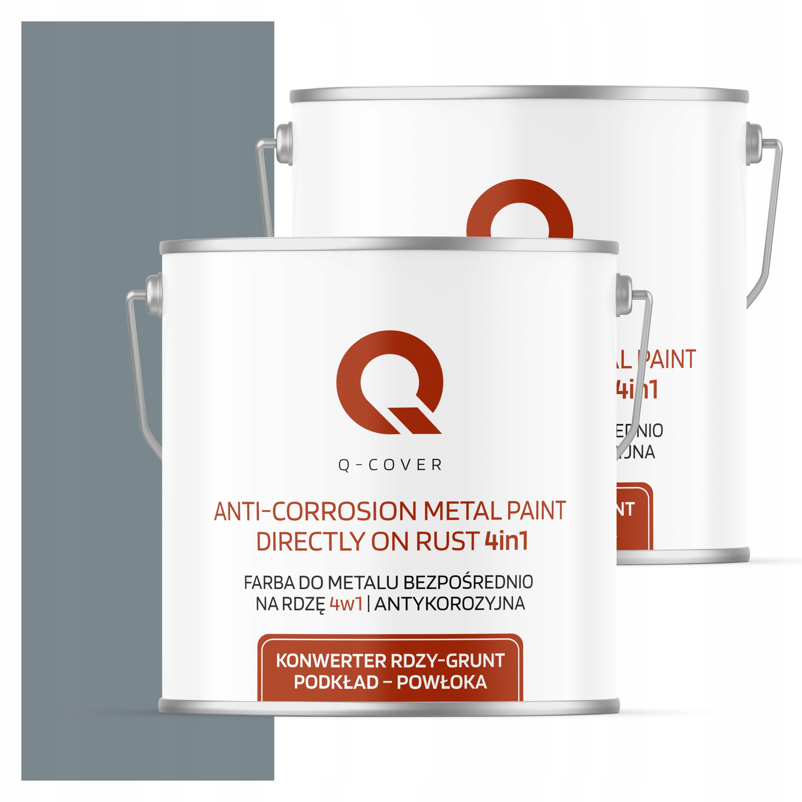 Farba Priamo na hrdzu Kov Aluminium Oceľ 5L 4v1 Mat Veverička Šedá