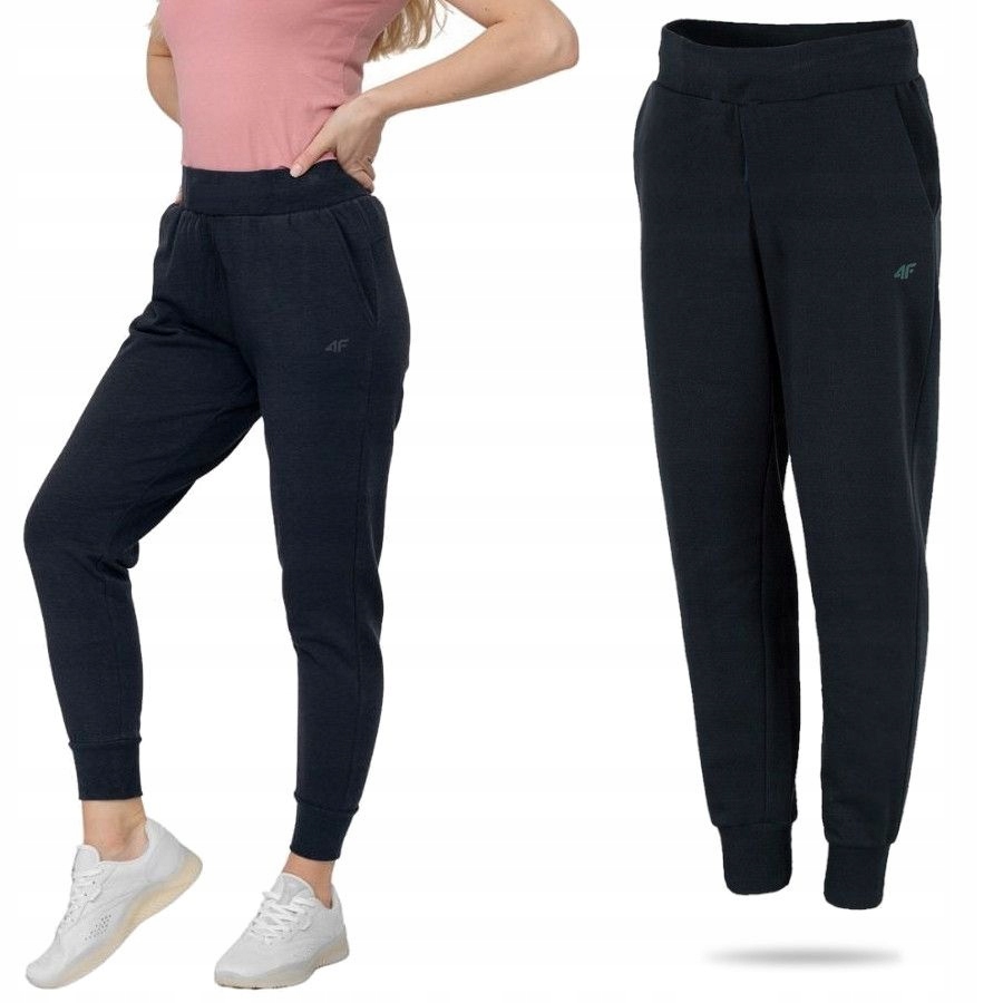 SPODNIE DAMSKIE 4F DRESOWE JOGGERY WYGODNE SPORTOWE NA CO DZIEŃ