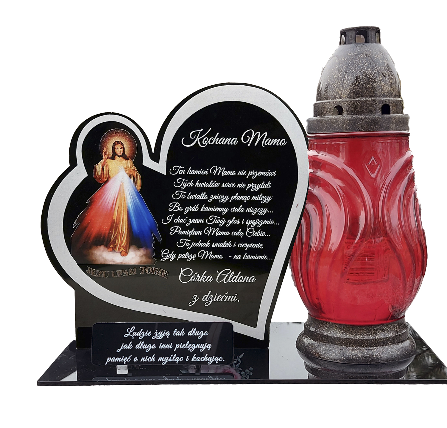 PODSTAWKA POD ZNICZ NA GRÓB ZDJĘCIE DUŻA KOLOR ST