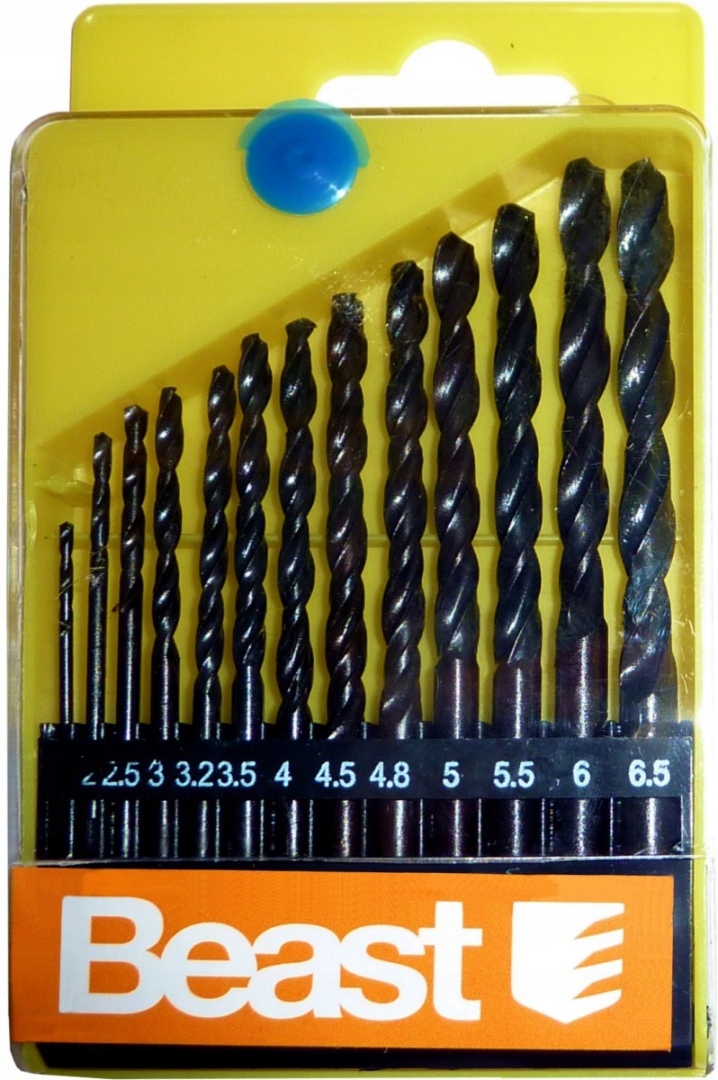 

Komplet wierteł 1,5-6,5mm Nwka 13elementów Beast