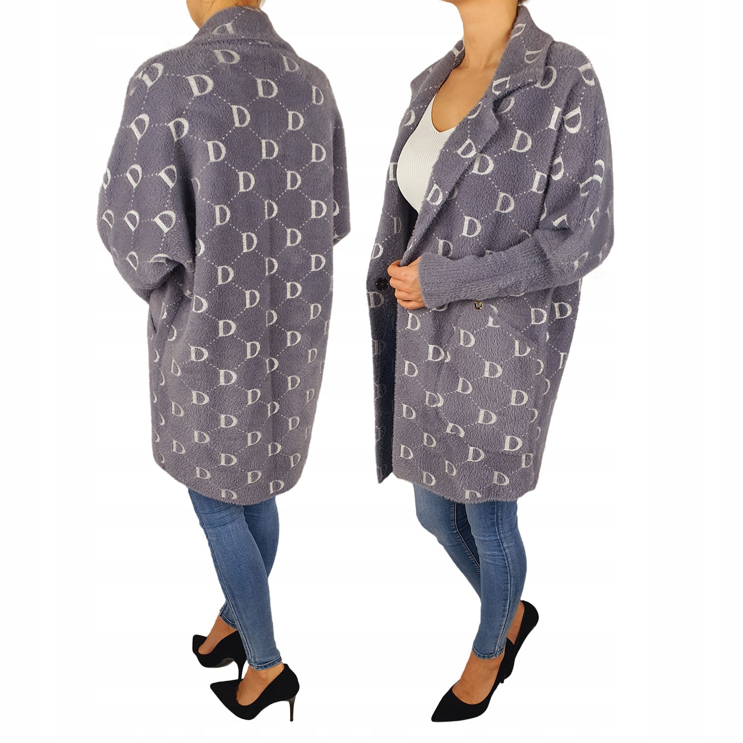 Alpaka Dámský Kabát Vlněný S Límcem Různé Barvy