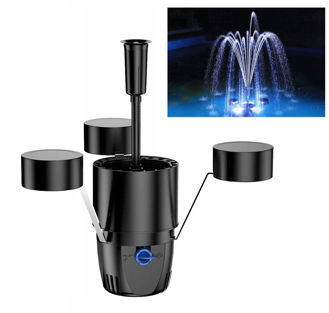 Filtr i fontanna 2w1 CSP-250 skimmer z pompą 2500l/h 3 efekty fontannowe