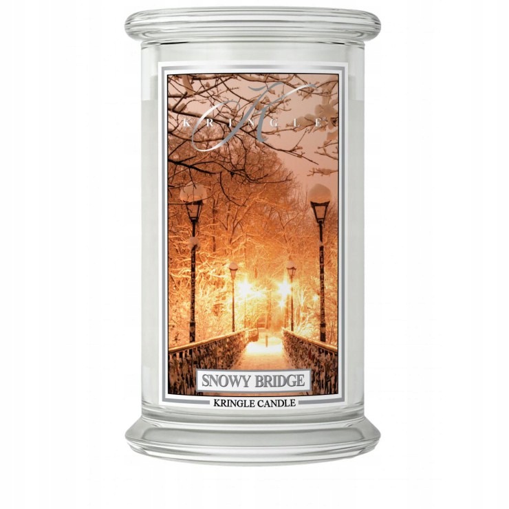 Snowy Bridge Kringle Candle velká svíčka se dvěma knoty (624 g)