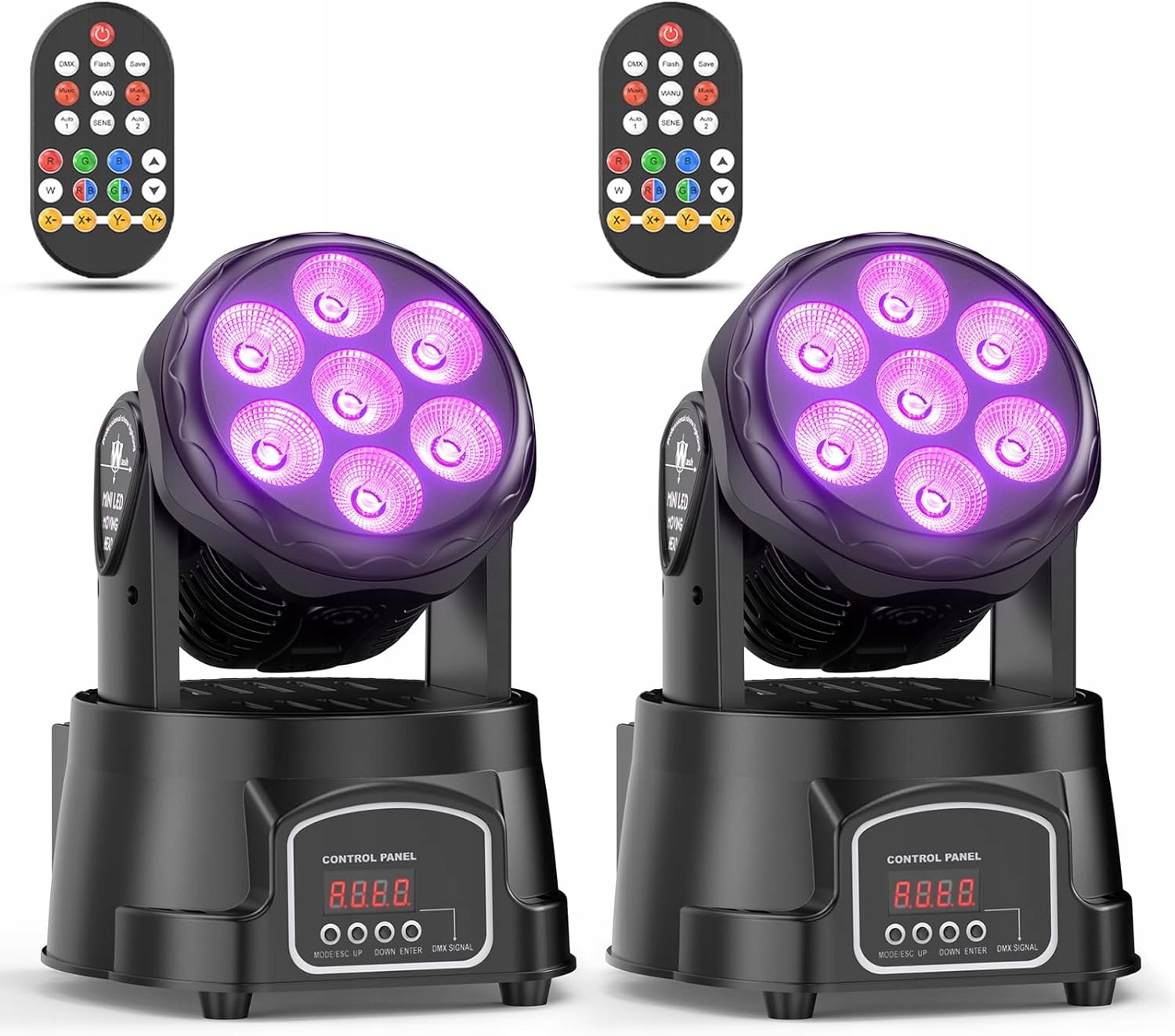 Pohyblivé hlavy Led wash 2ks 7x15W DMX512 Rgbw 4v1 scéna Dj disco
