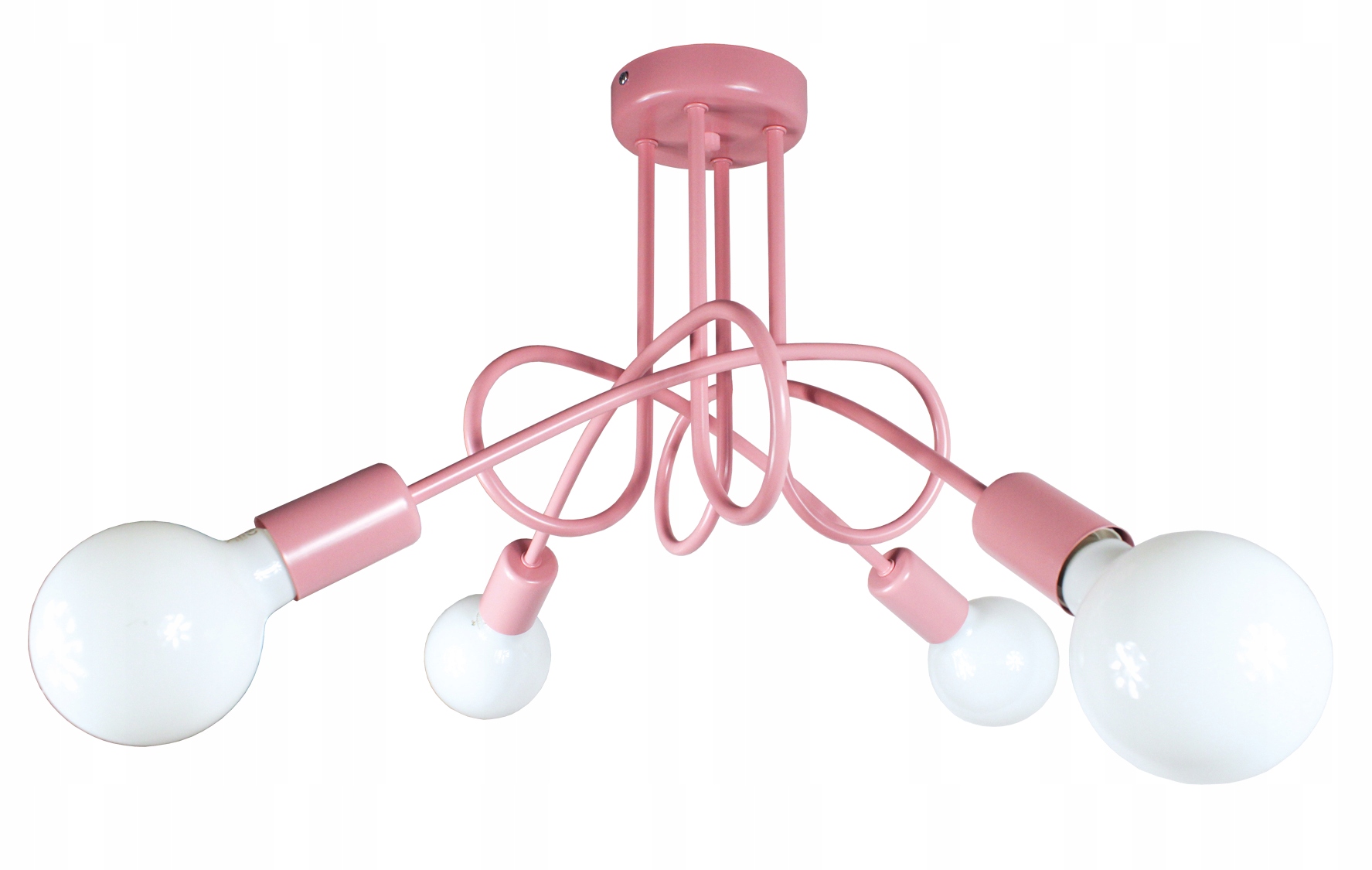 

Lampa wisząca sufitowa Edison 4 pastelowy Róż