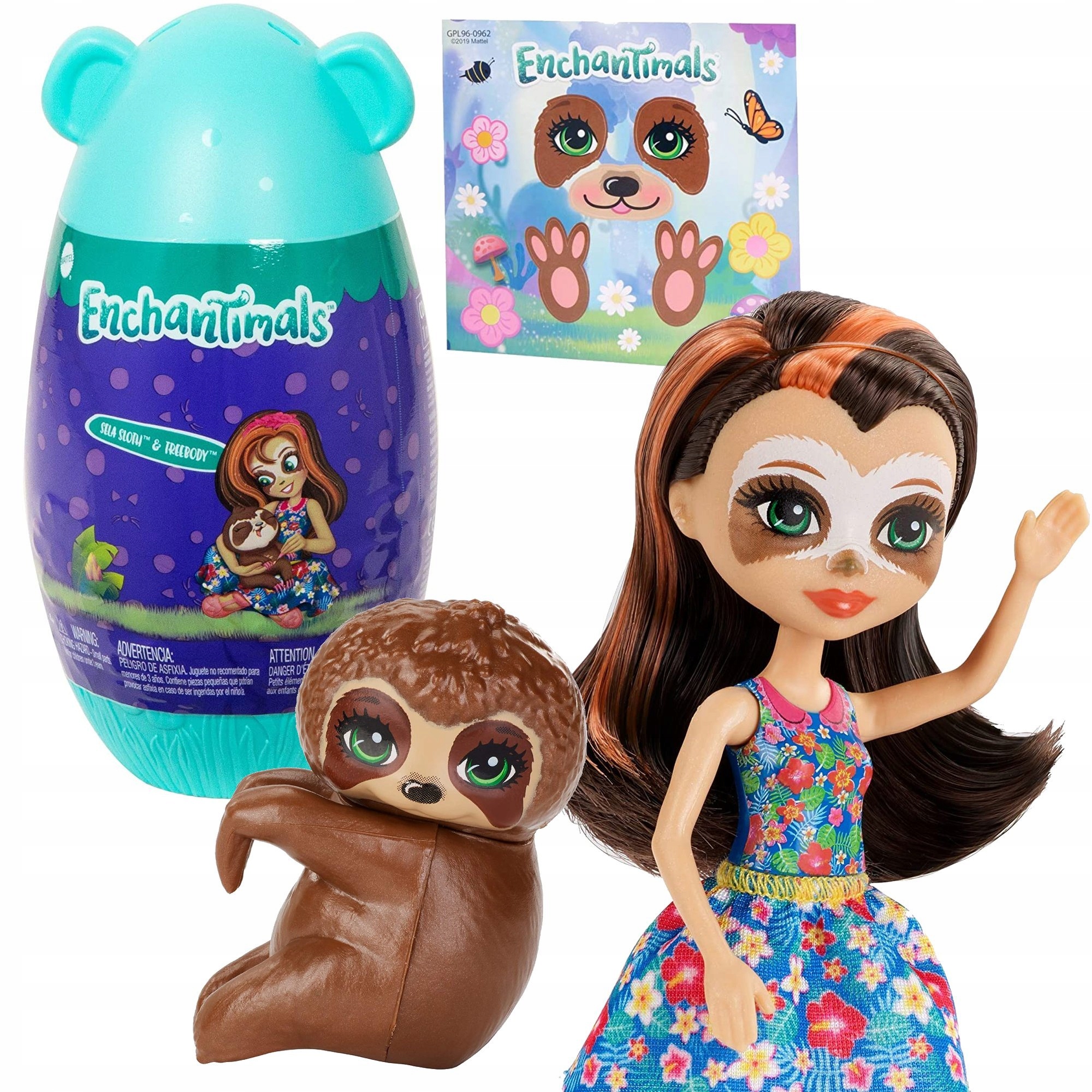 

Enchatnimals Lalka Sela Figurka Zwierzak Leniwiec