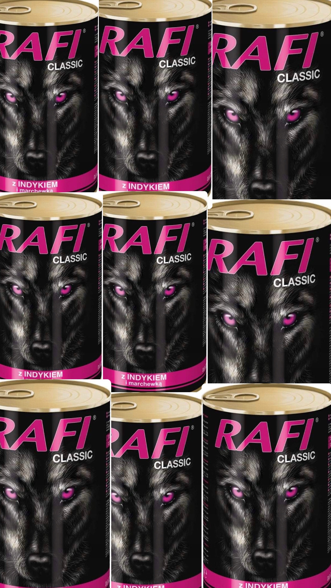 Levně Krmivo Pro Psy S Krůtím 1240 G Rafi X 10 Ks!!