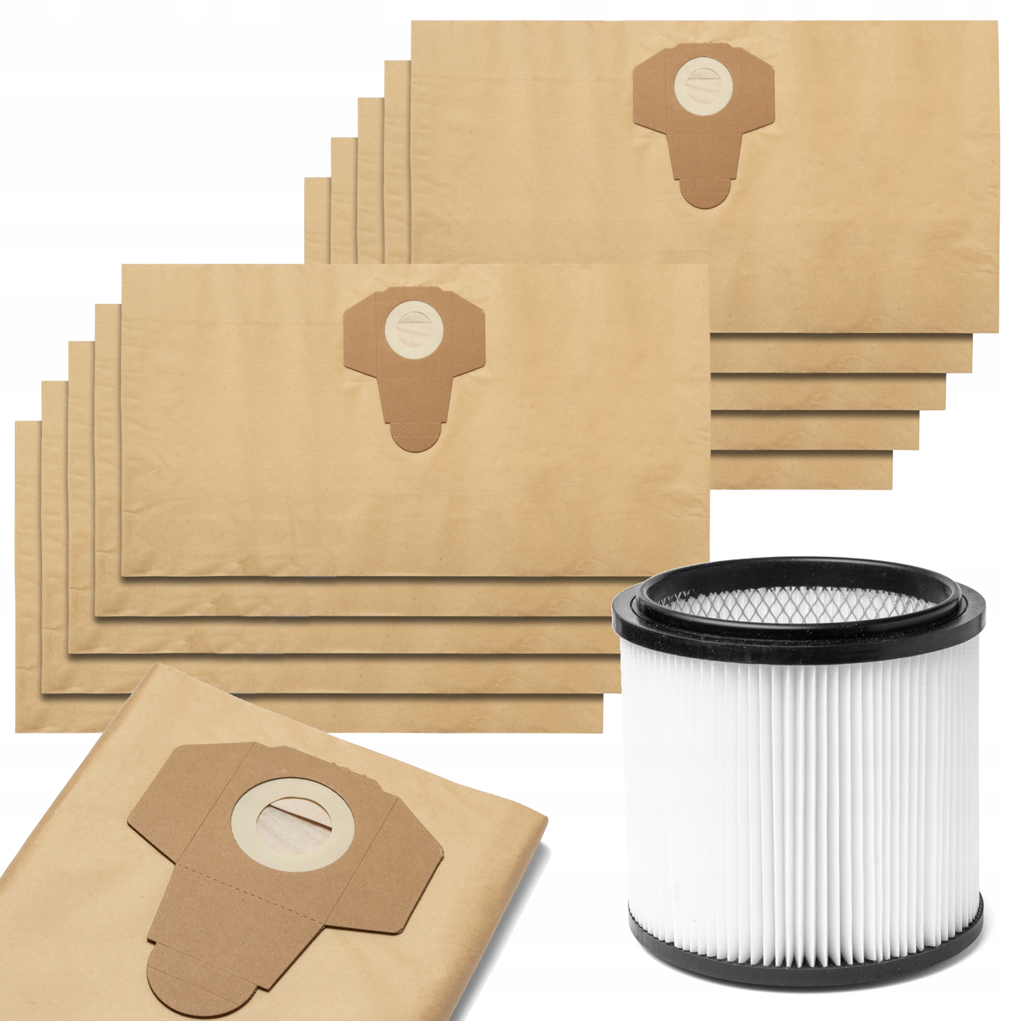 10 x papírové sáčky filtr do vysavače Parkside Pnts 1400 1500 A1 23 E