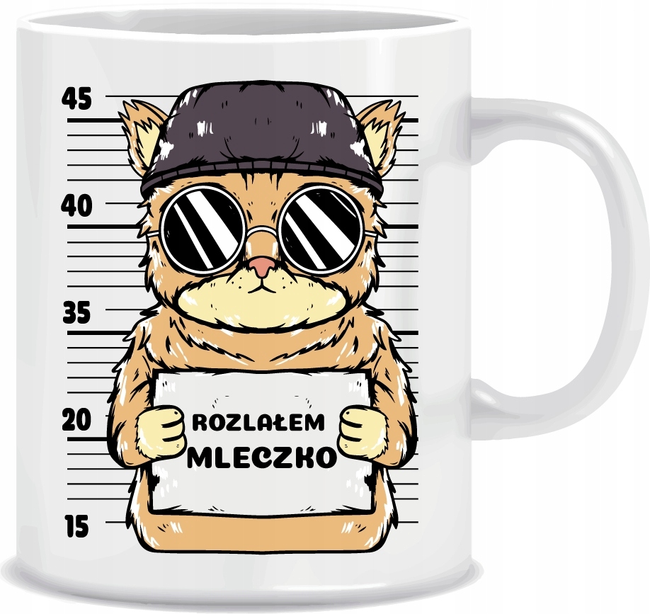 

Kubek Kot Kotek śmieszny napis 330ml + kartonik