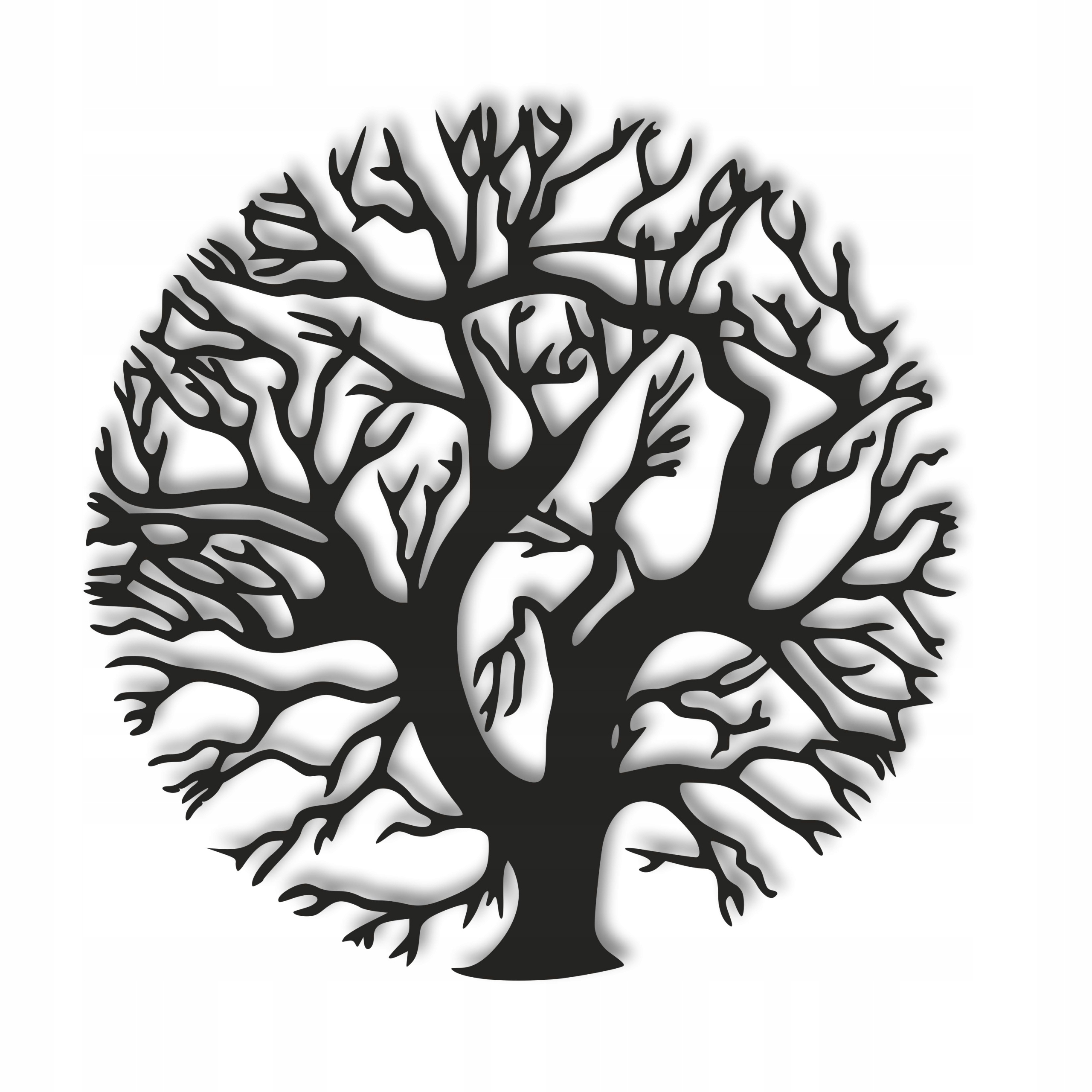 Drevo Života 70 cm okrúhle nástenná dekorácia Pevný prelamovaný panel Veľký XL