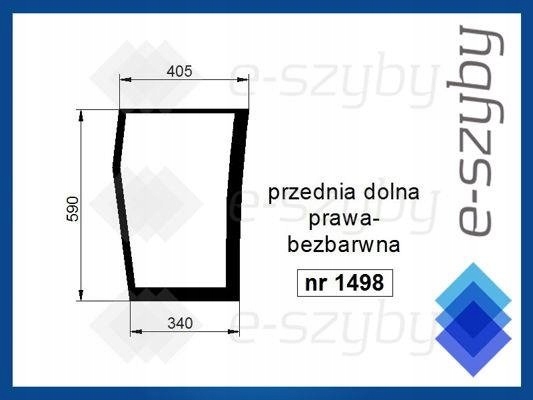 sklo Mf série 4200 4300 přední spodní pravé