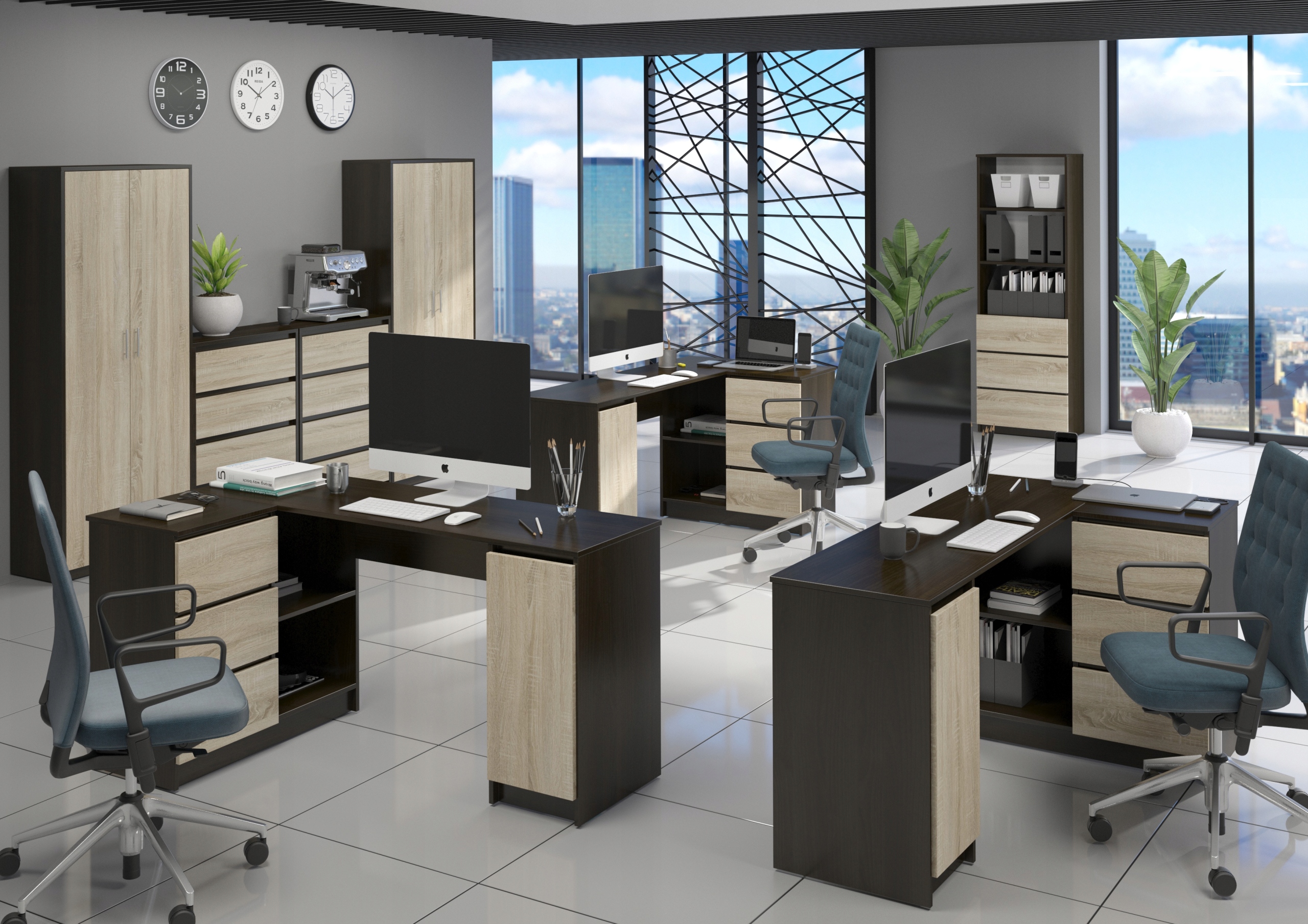 KOMODA 140 SZAFKA 3 SZUFLADY 2 PÓŁKI WENGE Sonoma Głębokość mebla 40 cm