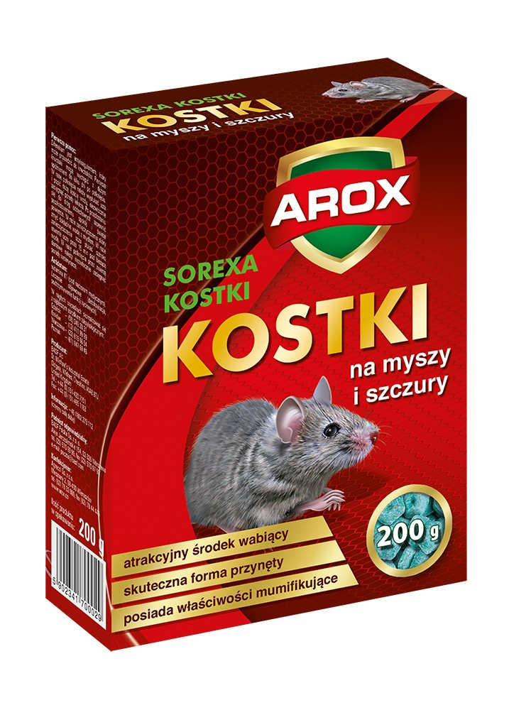 

Kostki na myszy i szczury 200g Arox