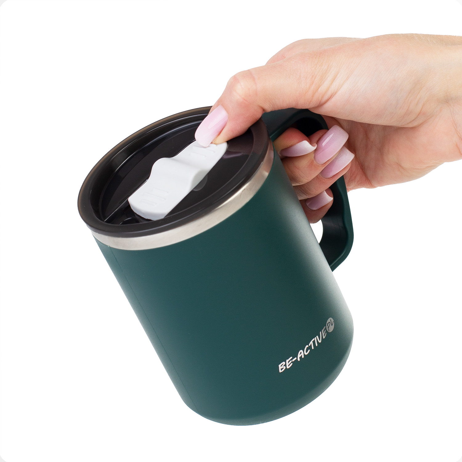 KUBEK TERMICZNY TERMOS NA KAWĘ HERBATĘ NAPÓJ PODRÓŻNY DUŻY 500ML Marka BE-ACTIVE.PL