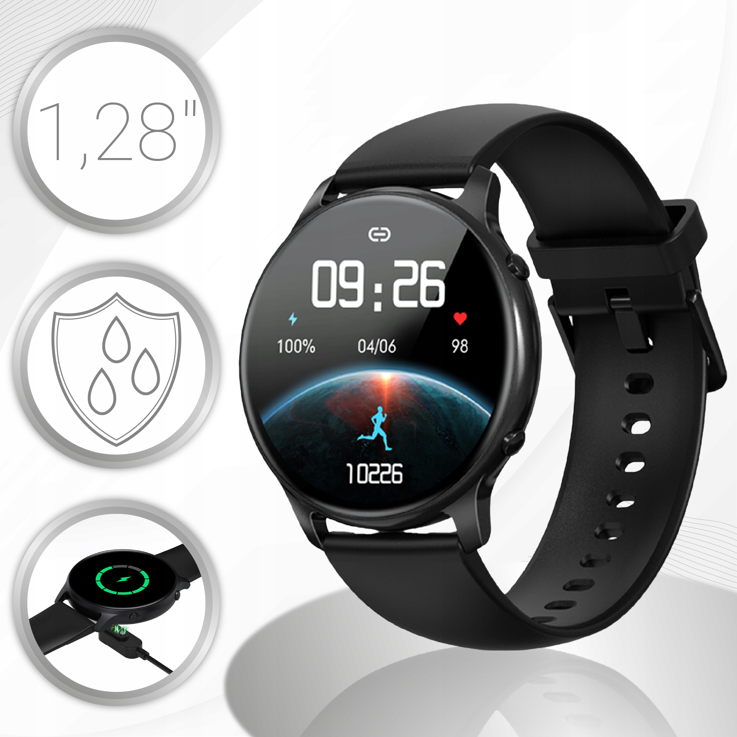 ZEGAREK MĘSKI SMARTWATCH 3D WODOODPORNY MENU POLSKIE POWIADOMIENIA PULS Marka Inna