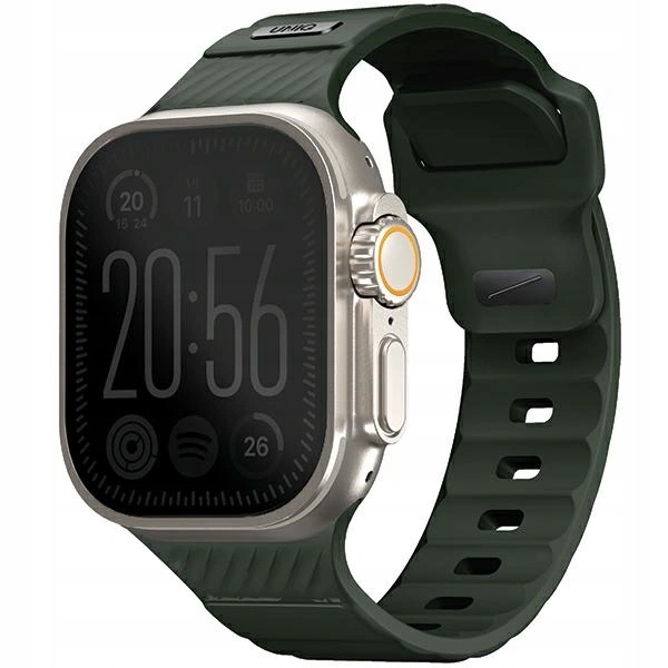 Pásek Uniq pro Apple Watch 1-9/SE/SE2/Ultra 1/2 42/44/45/49 mm Fkm tmavě zelený