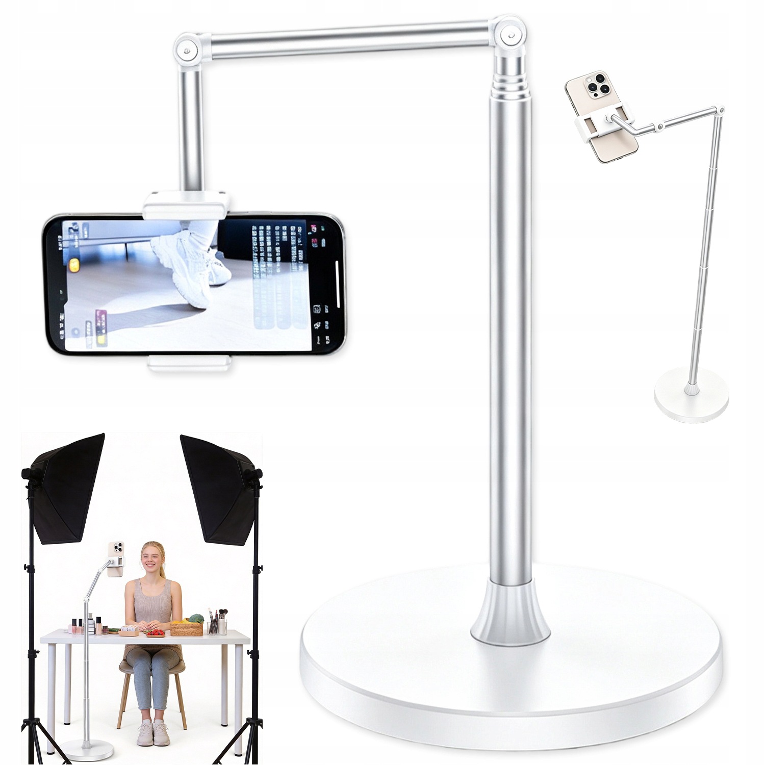 Univerzální Podlahový Držák Pro Telefon, Nastavitelný, 30 152 CM