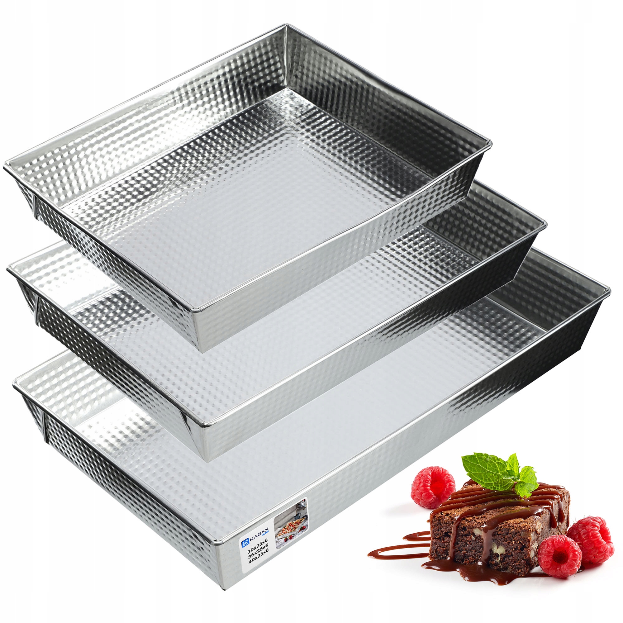 FORMA BLACHA DO PIECZENIA CIASTA BLASZKA BLACHY ZESTAW XXL 3szt