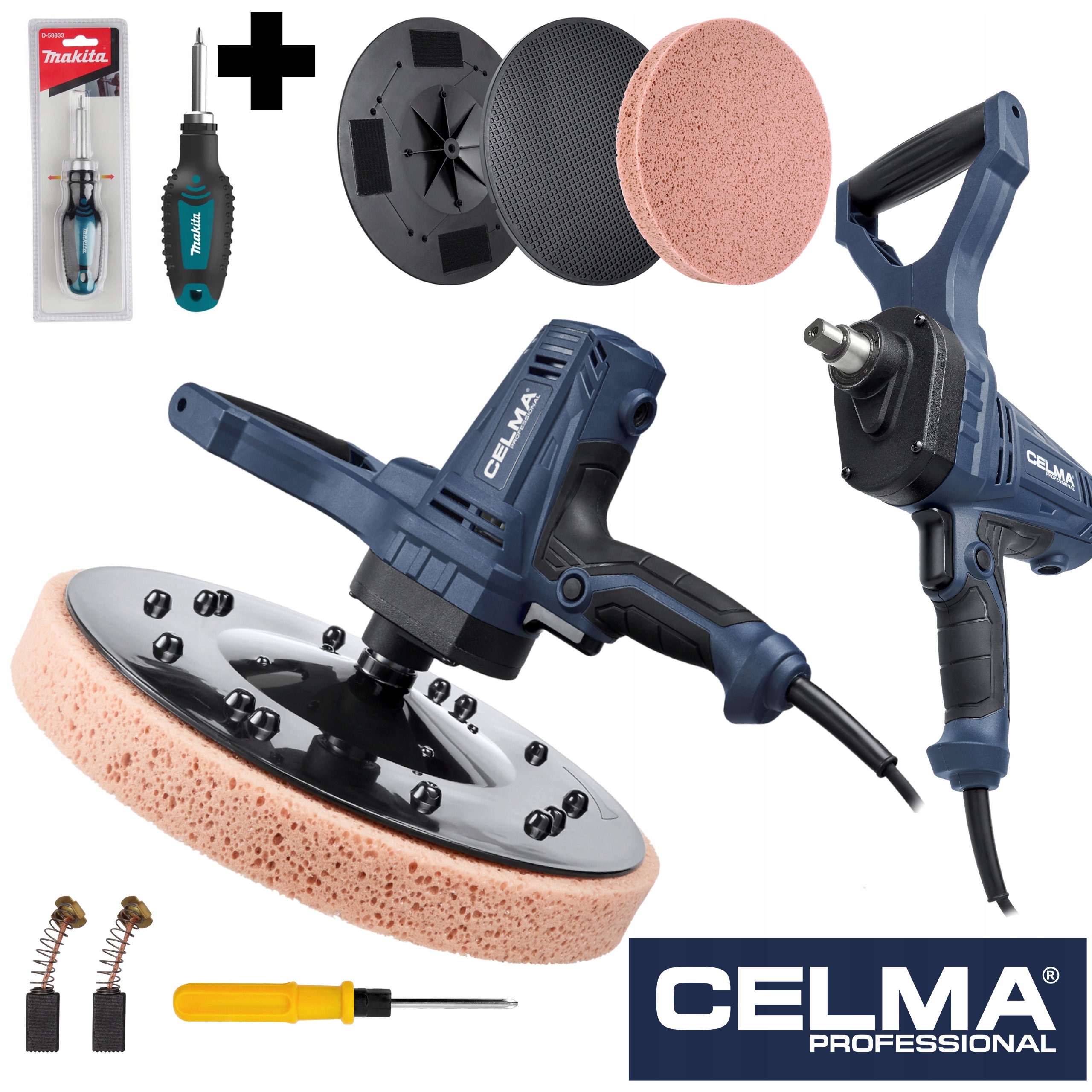 Zestaw Zacieraczka do tynków Celma Pro PRBt 390S 710W 390mm+Wkrętak Makita