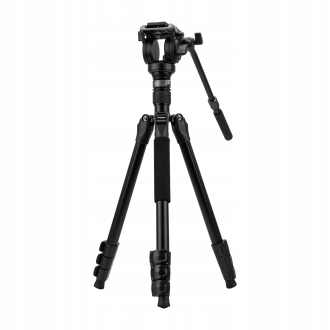 Fotopro S5i Pro statyw video z głowicą olejową 162,5 cm 5 kg czarny