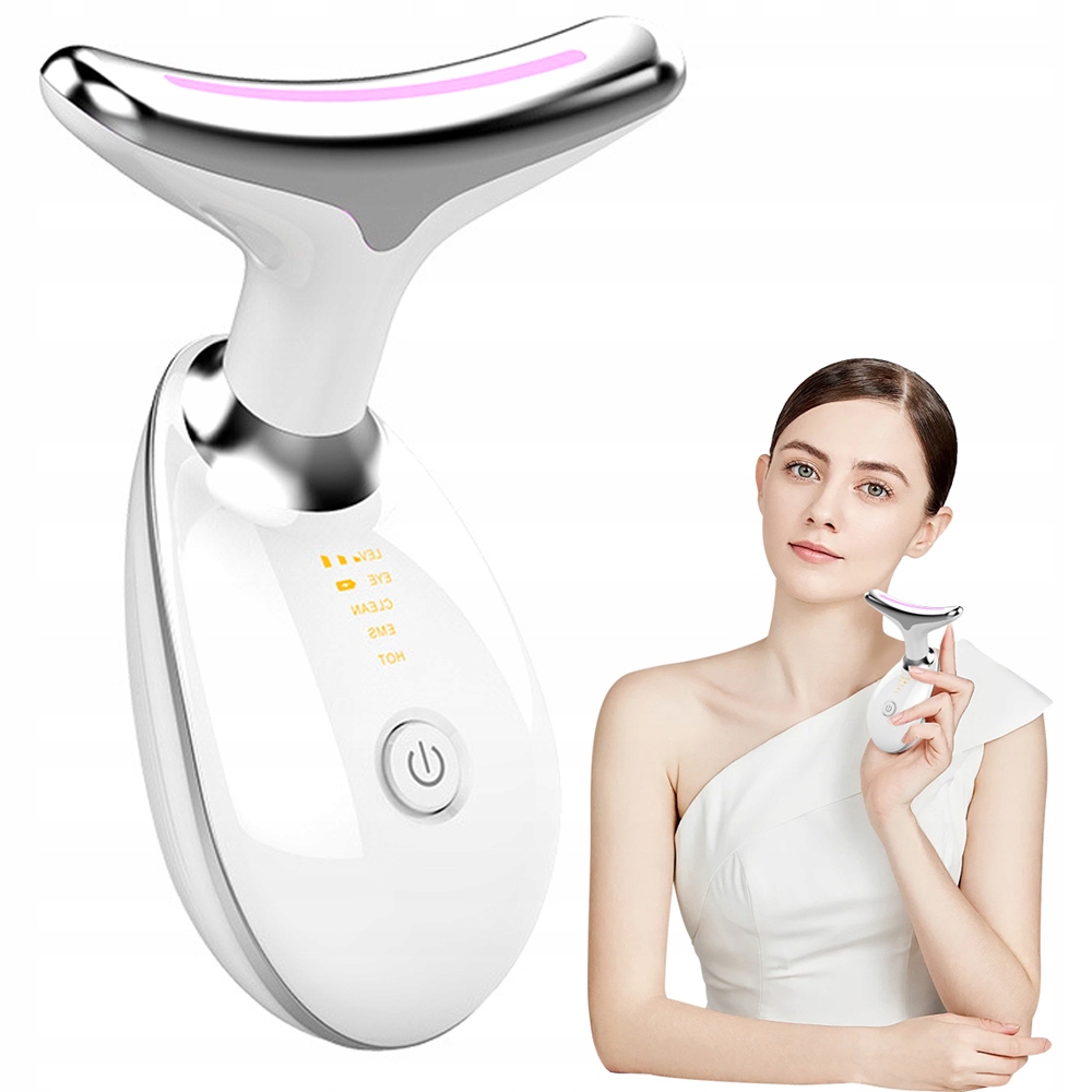 Sonický Masážní Přístroj Na Obličej A Krk Ems Zpevňující Lifting