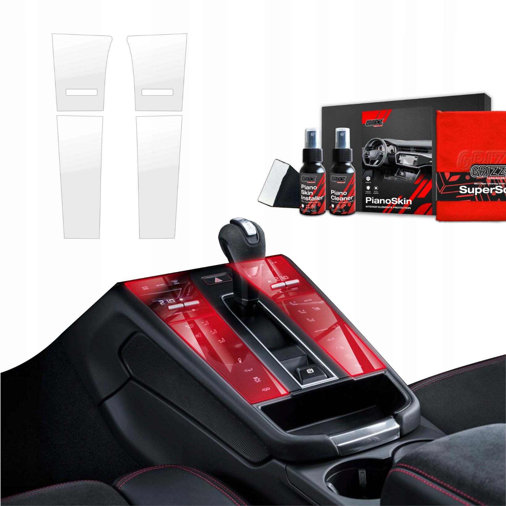 4v1 fólie do interiéru Porsche Macan Gts (2021-2024) Bezbarvá