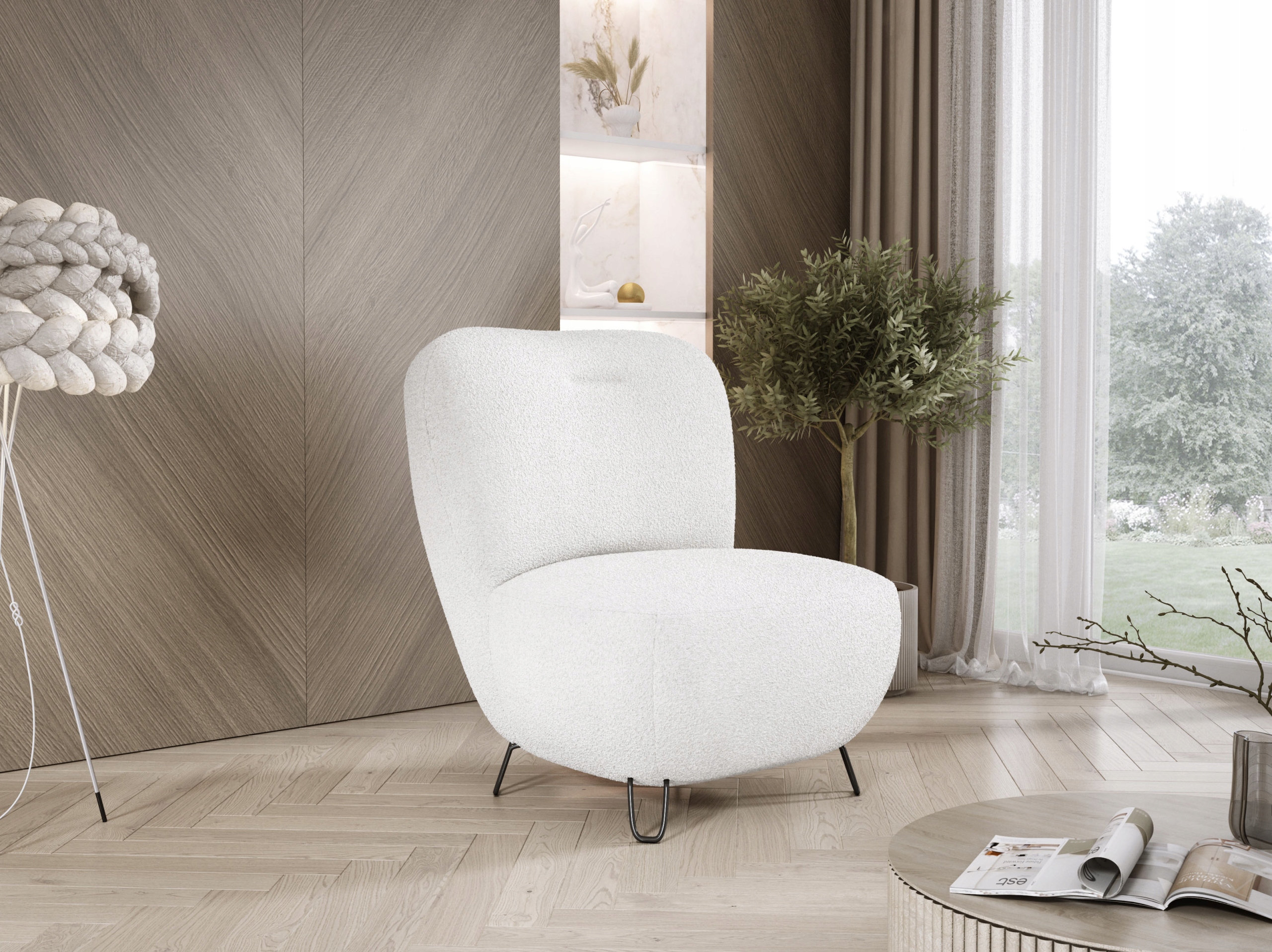 Moderní křeslo Luis II Vysoké nohy Novinka