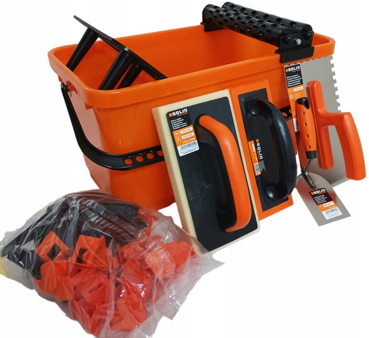 SOLID Wiadro do fugowania 20l gąbka paca kielnia 7 elementów +gratis