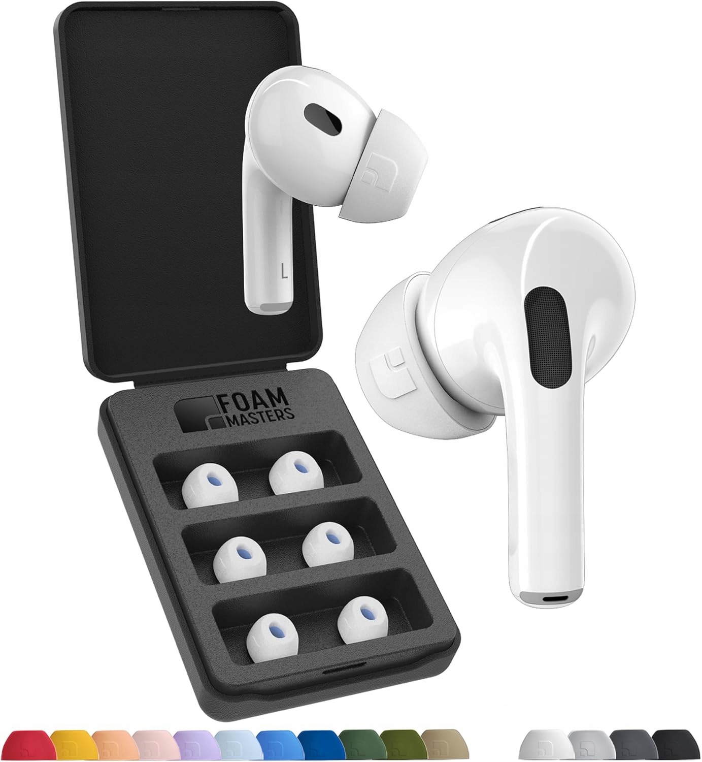 Vložky z paměťové pěny Foam Masters pro AirPods Pro 1. a 2. generace