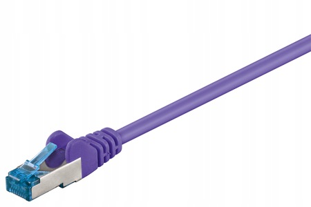 Kabel Lan Patchcord Cat 6A S/ftp fioletowy 0.25m