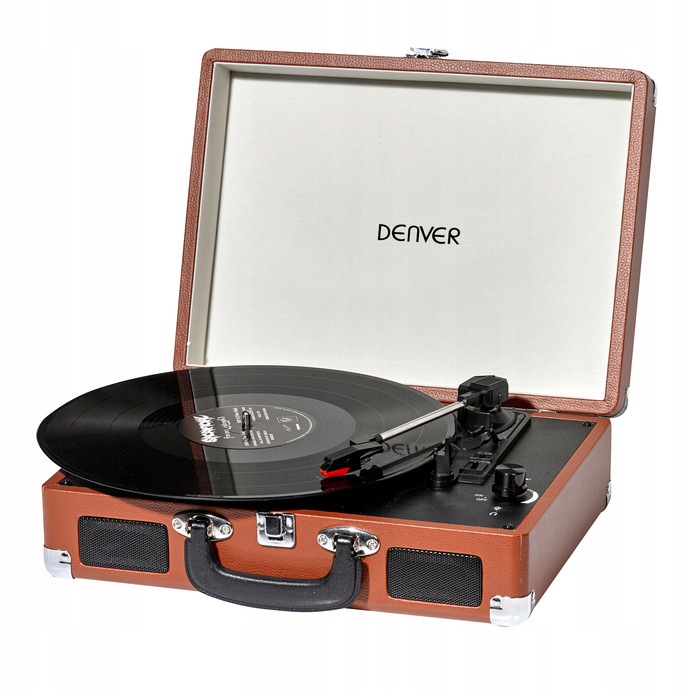 Gramofon Denver VPL-120 z Usb do nagrywania na Pc, brązowy