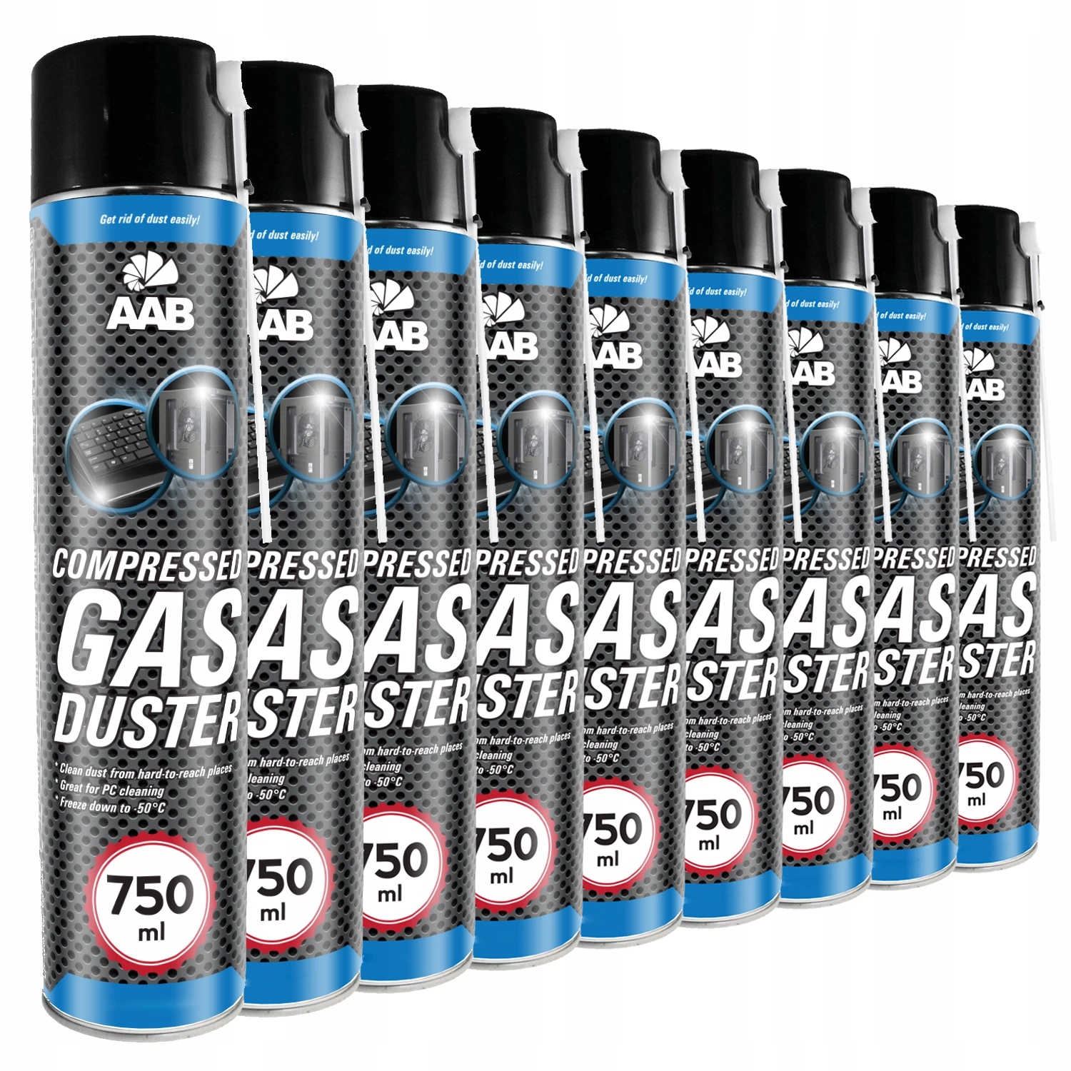 9x Aab Cooling Stlačený Vzduch 750 ml 18x Rúrka